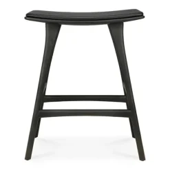 Ethnicraft Oak Osso Counter Stool - Leather