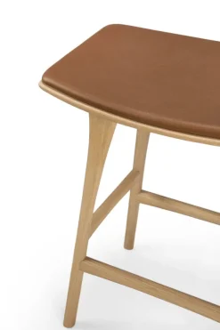 Ethnicraft Oak Osso Counter Stool - Leather