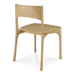Ethnicraft Oak PI Dining Chair without Armrest