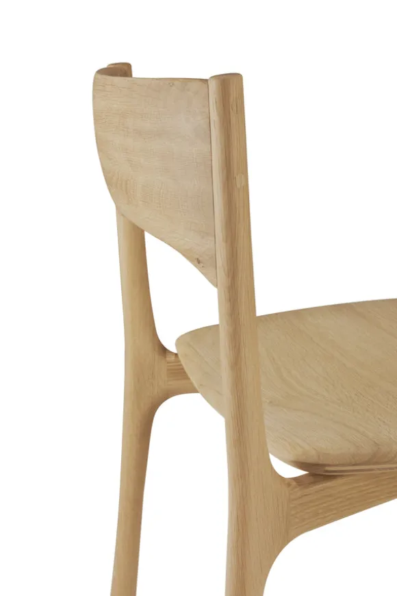 Ethnicraft Oak PI Dining Chair without Armrest