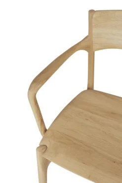 Ethnicraft Oak PI Dining Chair with Armrest