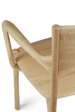 Ethnicraft Oak PI Dining Chair with Armrest