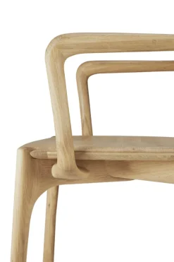 Ethnicraft Oak PI Dining Chair with Armrest