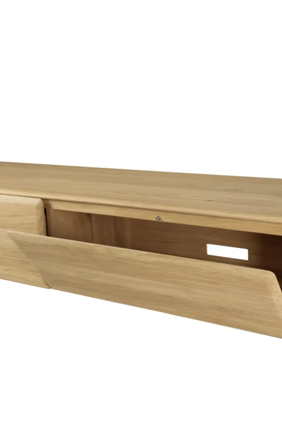 Ethnicraft Oak PI TV Cupboard - 1 Flip-down Door/2 Drawers