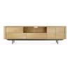 Ethnicraft Oak Shadow Entertainment Unit - 2 Doors/1 Flip-down Door/ 2 Drawers