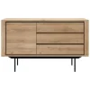 Ethnicraft Oak Shadow Sideboard - 1 Doors/3 Drawers