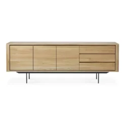 Ethnicraft Oak Shadow Sideboard - 3 Doors/3 Drawers
