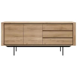 Ethnicraft Oak Shadow Sideboard - 2 Doors/3 Drawers