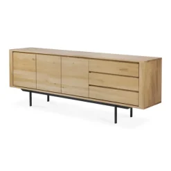 Ethnicraft Oak Shadow Sideboard - 3 Doors/3 Drawers