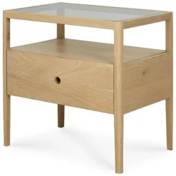 Ethnicraft Oak Spindle Bedside Table