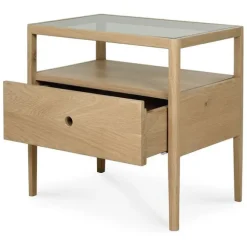 Ethnicraft Oak Spindle Bedside Table