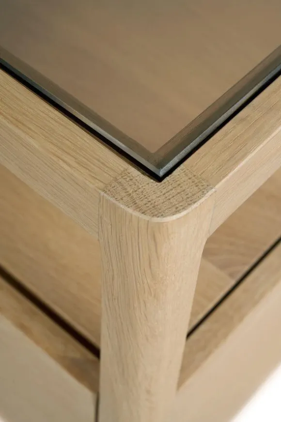 Ethnicraft Oak Spindle Bedside Table