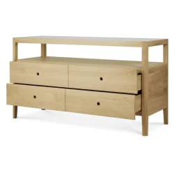Ethnicraft Oak Spindle Dresser - 4 Drawers