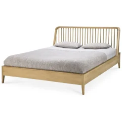 Ethnicraft Oak Spindle Queen Bed