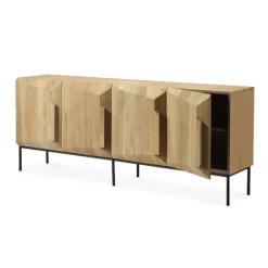 Ethnicraft Oak Stairs Sideboard - 4 Doors