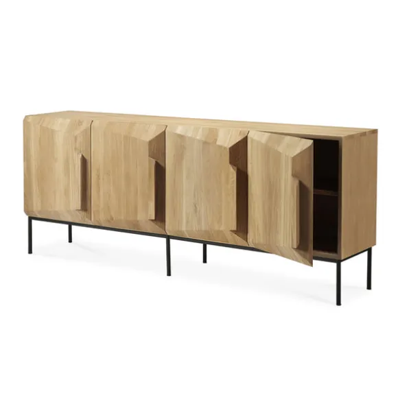 Ethnicraft Oak Stairs Sideboard - 4 Doors
