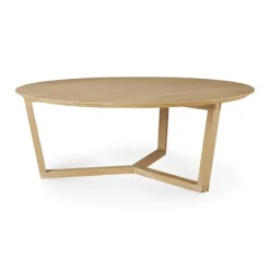 Ethnicraft Oak Tripod Coffee Table