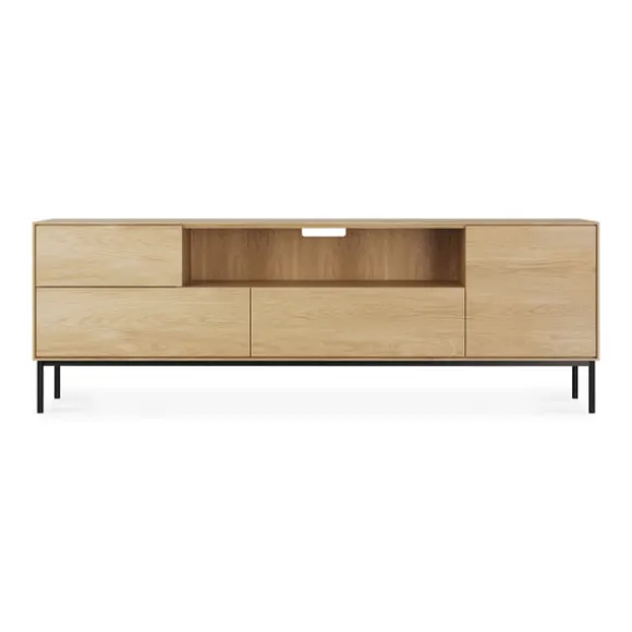 Ethnicraft Oak Whitebird TV Cupboard - 1 Doors/1 Flip-down Door/2 Drawers