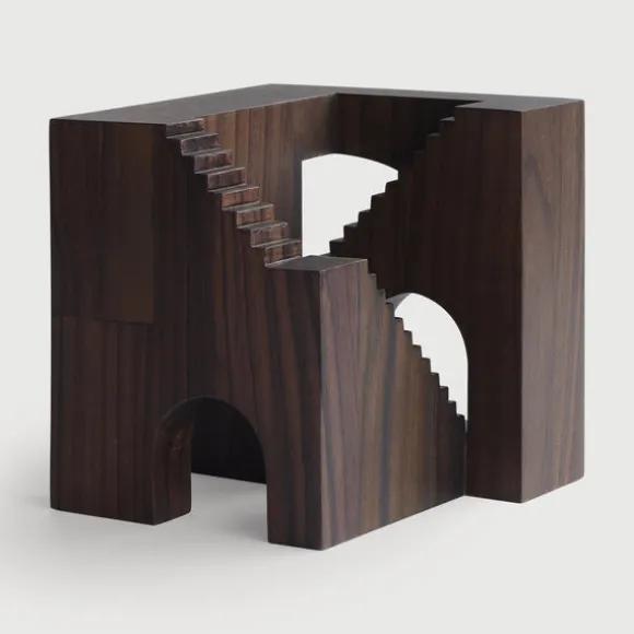 Ethnicraft Rosewood Cube Sculpture