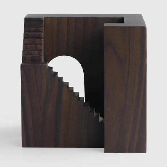Ethnicraft Rosewood Cube Sculpture