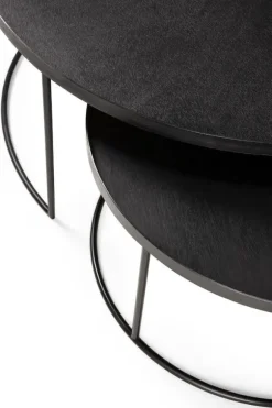 Ethnicraft Round Tray Coffee Table - Set of 2