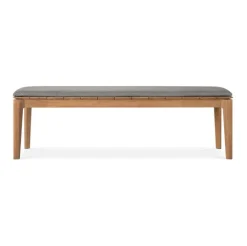 Ethnicraft Teak Bok Outdoor 3 Seater Bench - Fabric