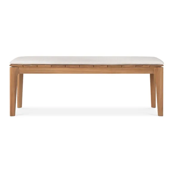Ethnicraft Teak Bok Outdoor 2 Seater Bench - Fabric