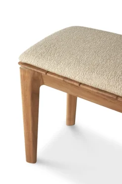 Ethnicraft Teak Bok Outdoor 2 Seater Bench - Fabric