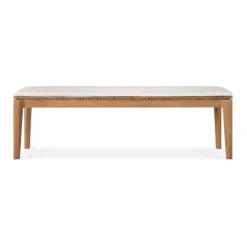 Ethnicraft Teak Bok Outdoor 3 Seater Bench - Fabric