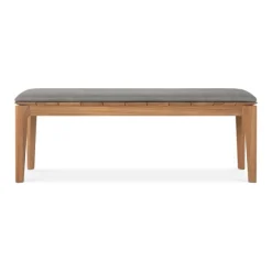 Ethnicraft Teak Bok Outdoor 2 Seater Bench - Fabric