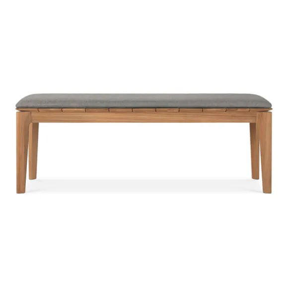 Ethnicraft Teak Bok Outdoor 2 Seater Bench - Fabric