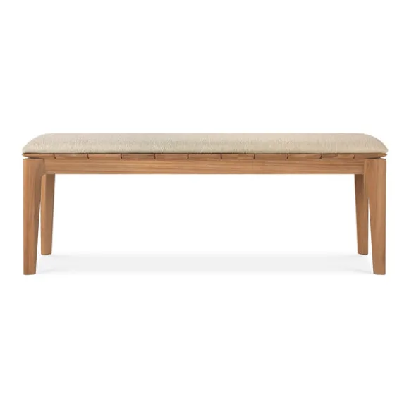 Ethnicraft Teak Bok Outdoor 2 Seater Bench - Fabric