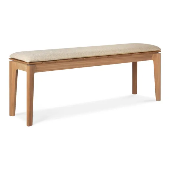 Ethnicraft Teak Bok Outdoor 2 Seater Bench - Fabric