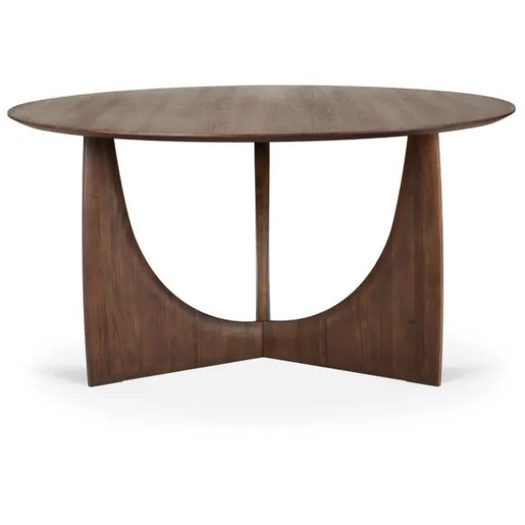 Ethnicraft Teak Geometric Round Dining Table