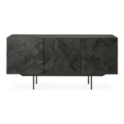 Ethnicraft Teak Graphic Sideboard - 3 Door