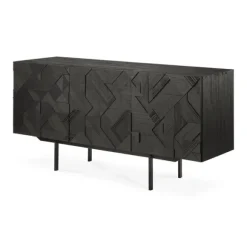Ethnicraft Teak Graphic Sideboard - 3 Door