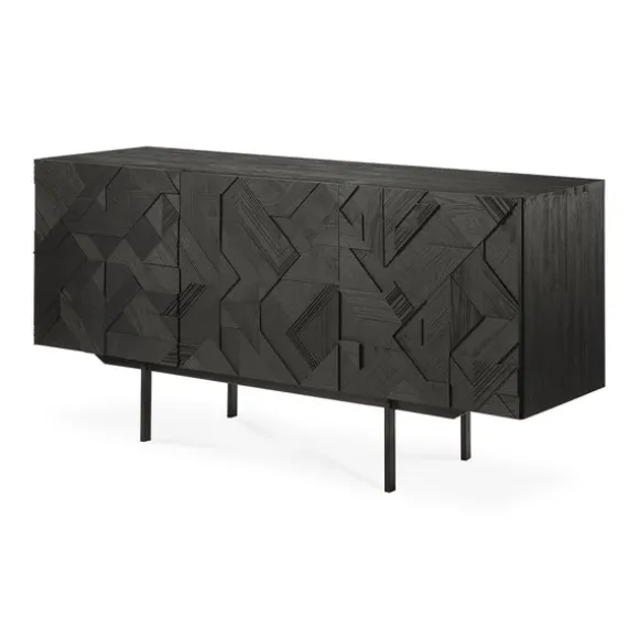 Ethnicraft Teak Graphic Sideboard - 3 Door