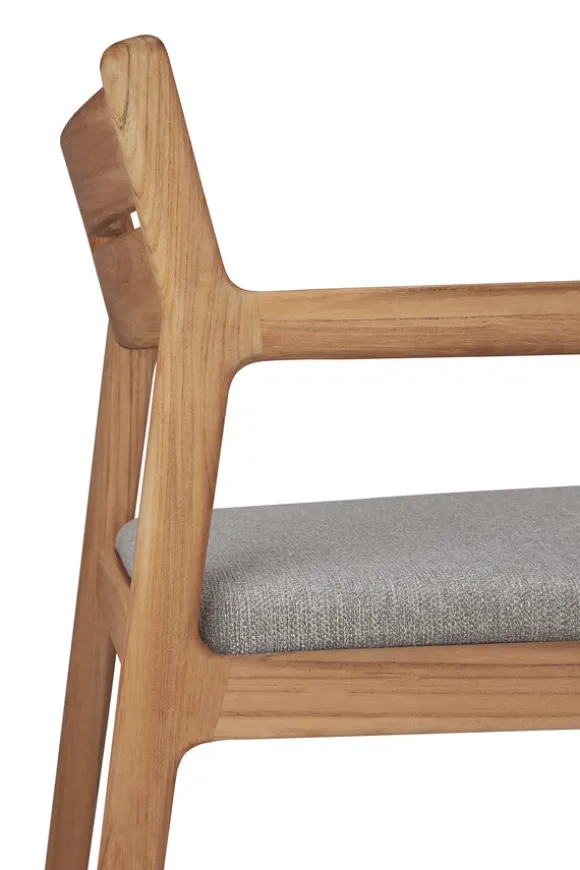 Ethnicraft Teak Jack Outdoor Dining Chair - Fabric