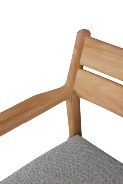 Ethnicraft Teak Jack Outdoor Dining Chair - Fabric