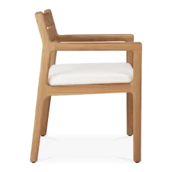 Ethnicraft Teak Jack Outdoor Dining Chair - Fabric