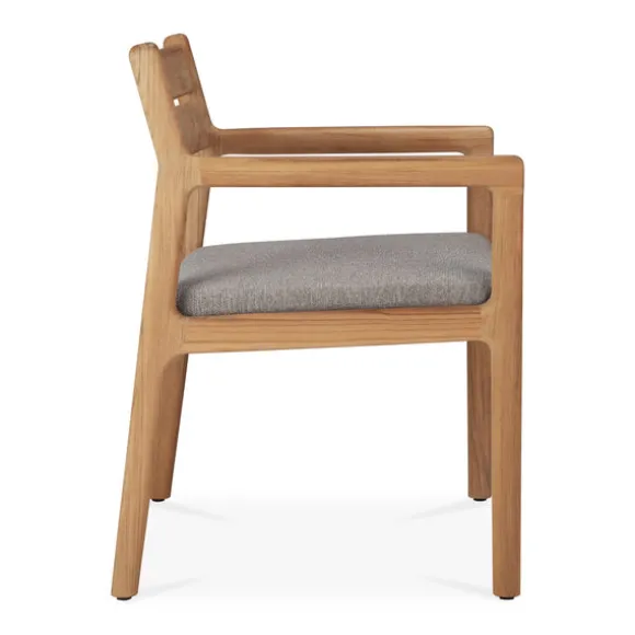 Ethnicraft Teak Jack Outdoor Dining Chair - Fabric