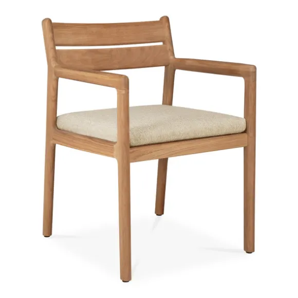 Ethnicraft Teak Jack Outdoor Dining Chair - Fabric