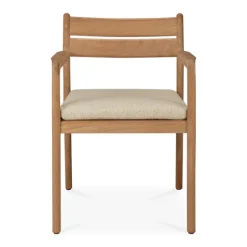 Ethnicraft Teak Jack Outdoor Dining Chair - Fabric