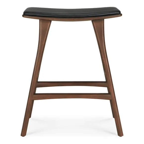 Ethnicraft Teak Osso Counter Stool - Leather
