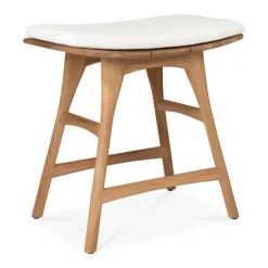 Ethnicraft Teak Osso Outdoor Stool - Fabric