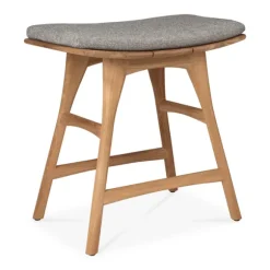 Ethnicraft Teak Osso Outdoor Stool - Fabric