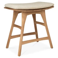 Ethnicraft Teak Osso Outdoor Stool - Fabric