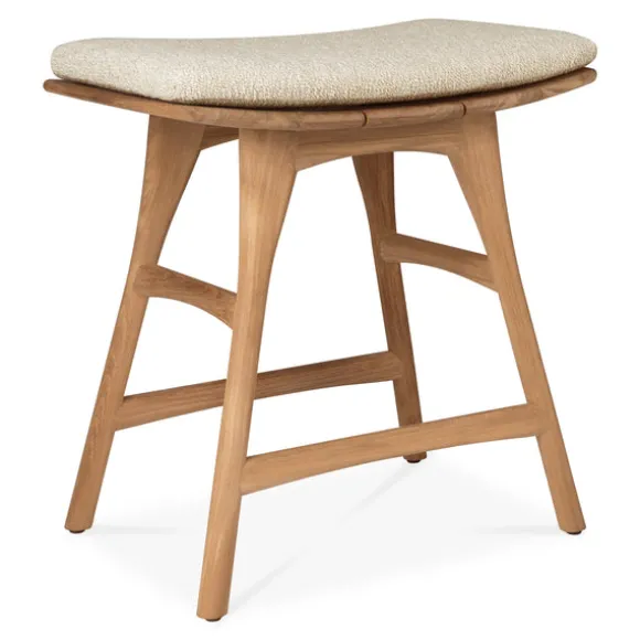 Ethnicraft Teak Osso Outdoor Stool - Fabric
