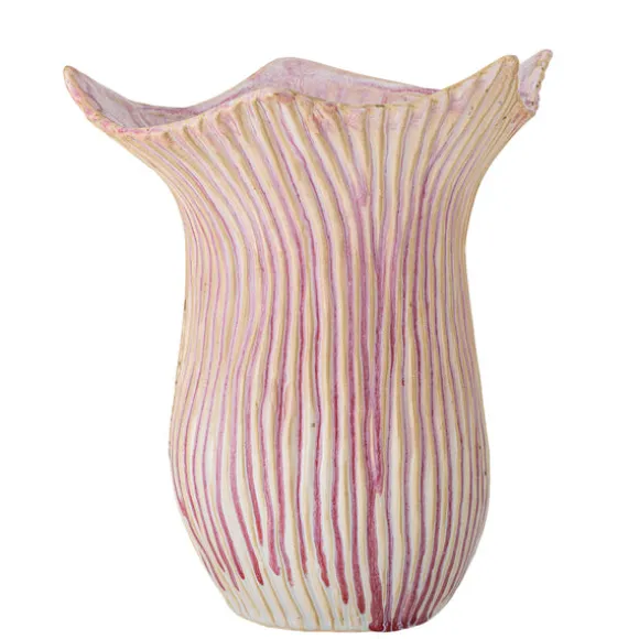 Floral Stoneware Vase - Rose