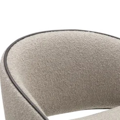 Folium Bar Stool with Leather Piping